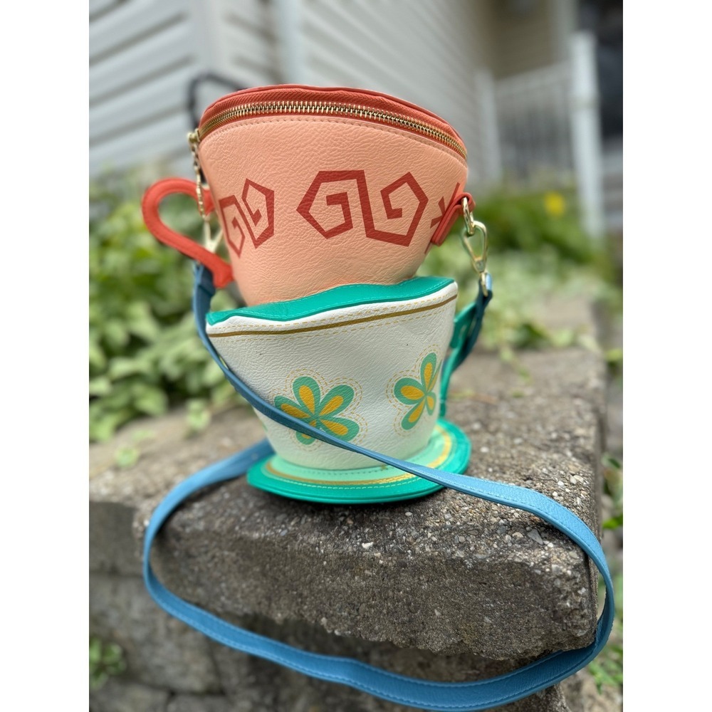 Loungefly Disney Parks Mad Tea Party Teacup Crossbody Bag Alice in Wonderland - Picture 4 of 6